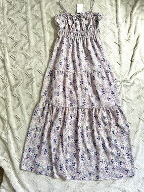 Mary & Mo lavender tiered maxi dress